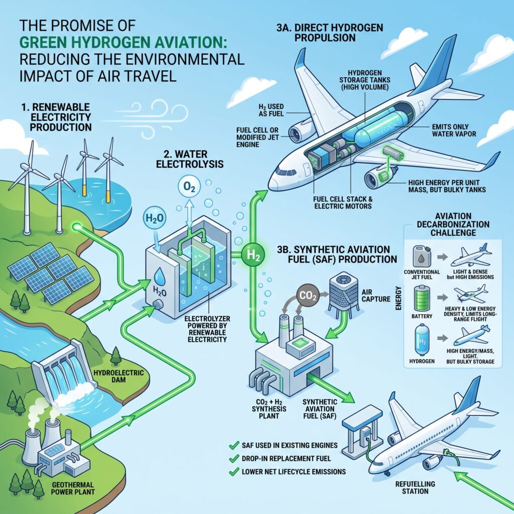 Green Hydrogen Aviation aircraft powered by renewable hydrogen