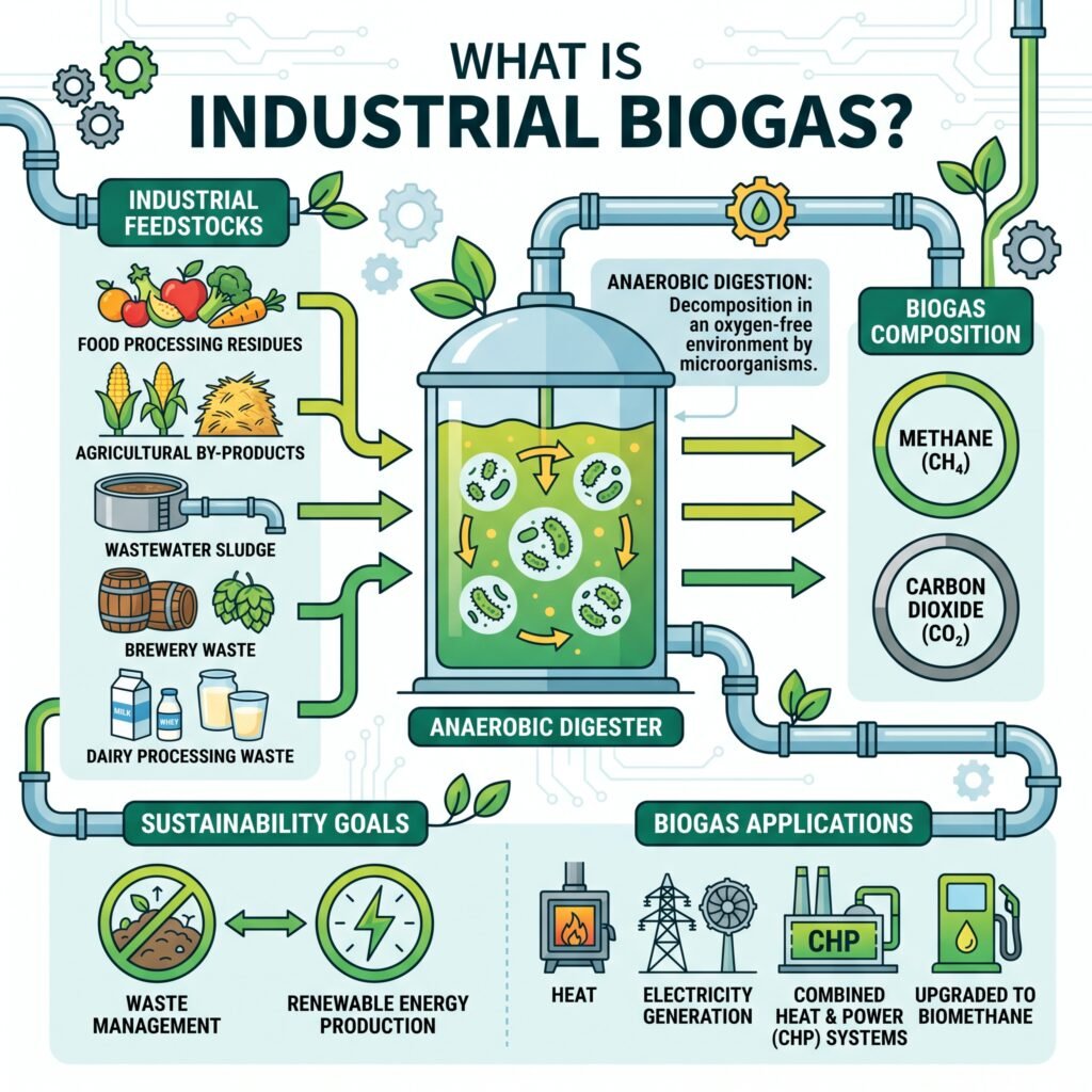Industrial Biogas production and renewable energy