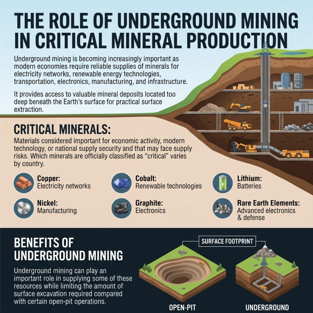 The Role of Underground Mining in Critical Mineral Production