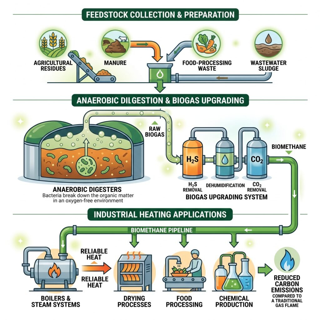 Biomethane for Industrial Heating